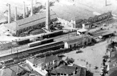 1948 - Estação de Osasco com Cerâmica Industrial ao fundo 